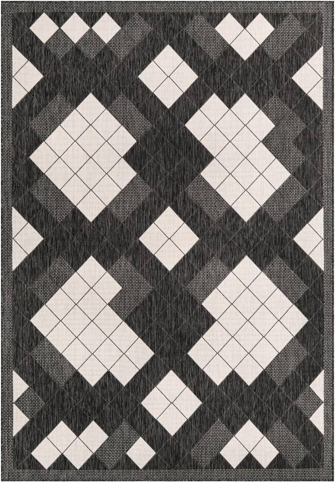 Detail image of 7' x 10' Easy-Clean Modern Indoor / Outdoor Rug