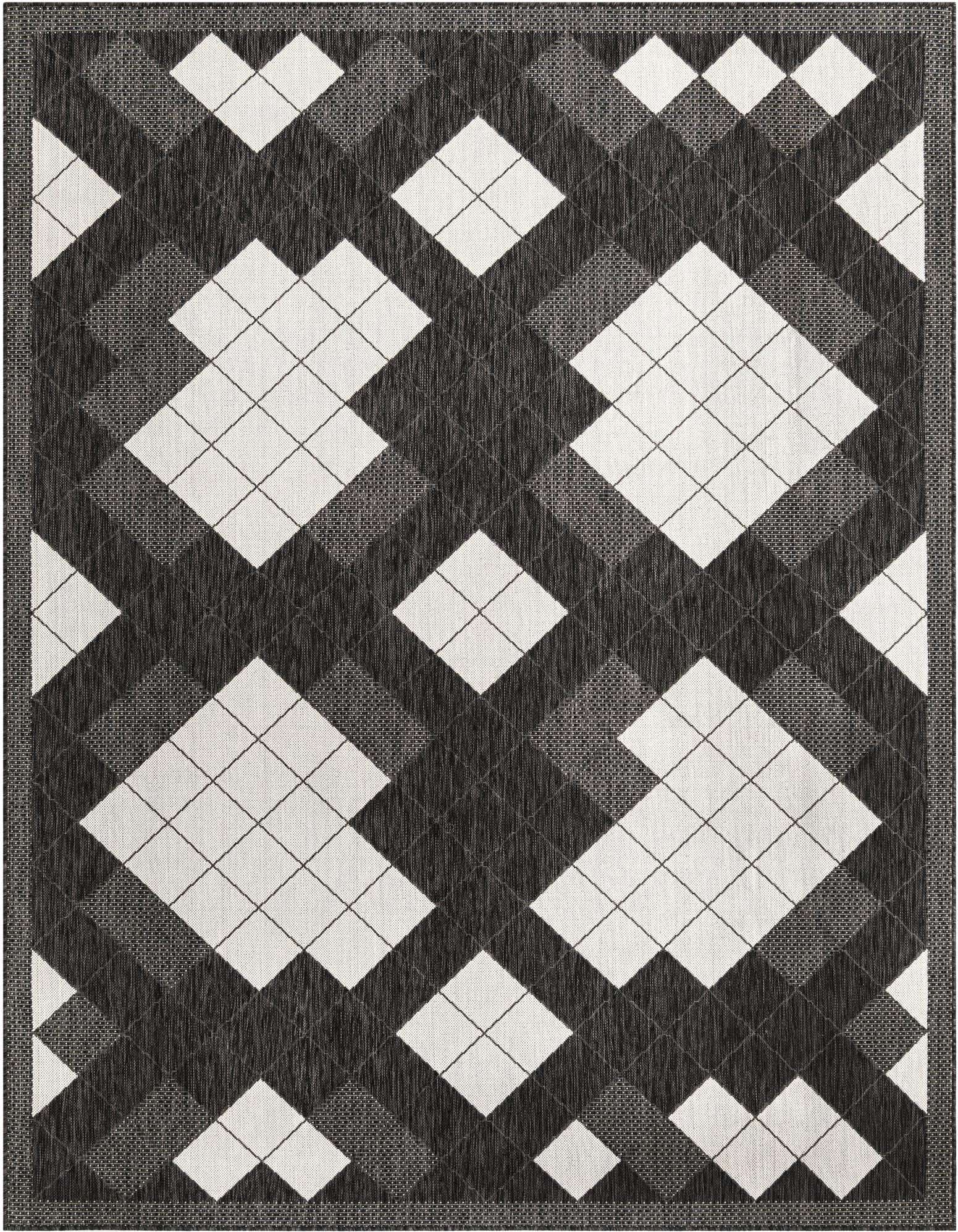 7' 10 x 10' Easy-Clean Modern Indoor / Outdoor Rug
