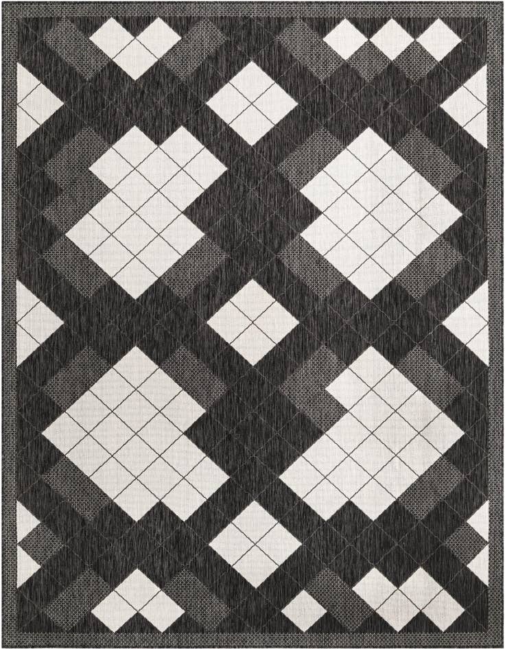 Detail image of 7' 10 x 10' Easy-Clean Modern Indoor / Outdoor Rug