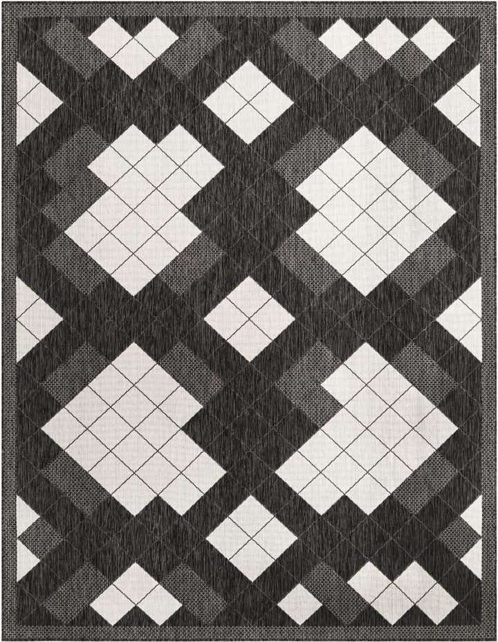 7' 10 x 10' Easy-Clean Modern Indoor / Outdoor Rug