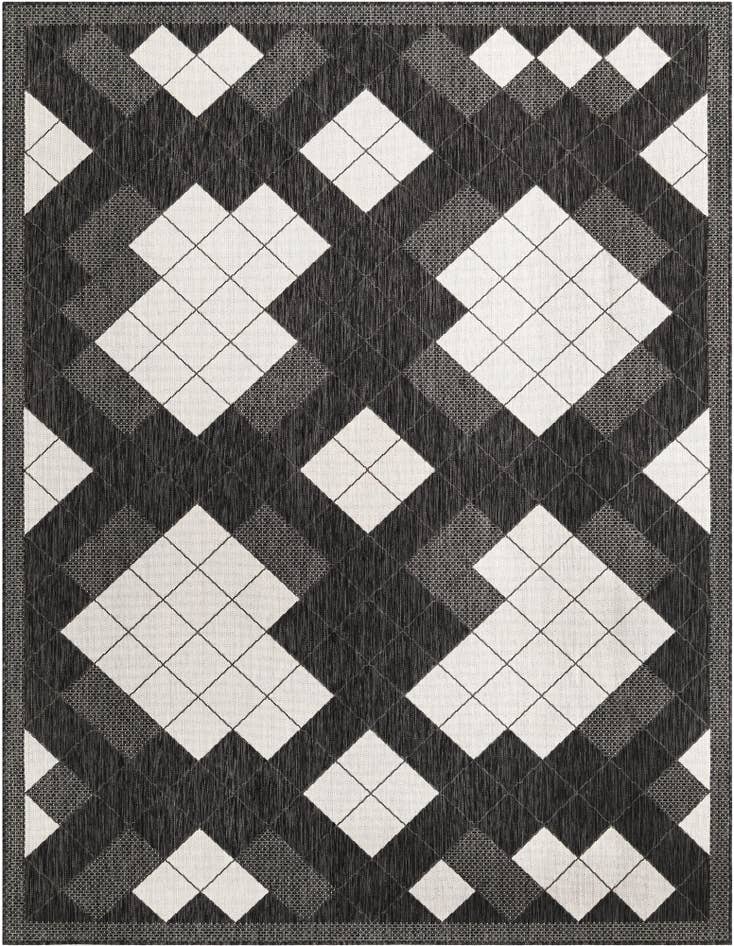 Detail image of 7' 10 x 10' Easy-Clean Modern Indoor / Outdoor Rug