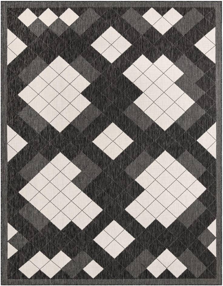 Detail image of 9' x 12' Easy-Clean Modern Indoor / Outdoor Rug
