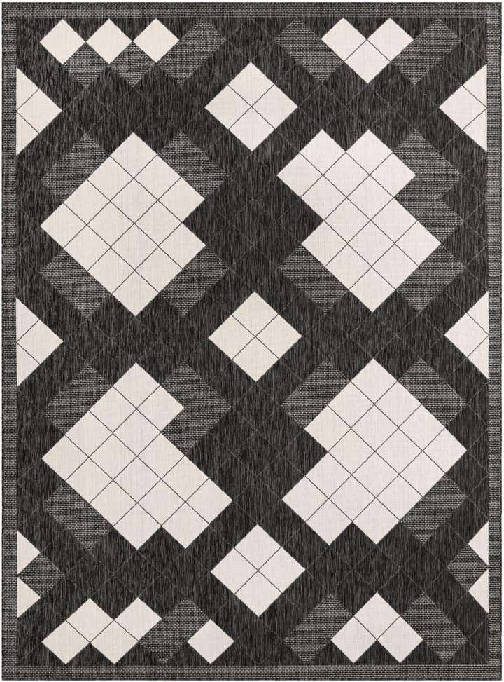 9' x 12' Easy-Clean Modern Indoor / Outdoor Rug