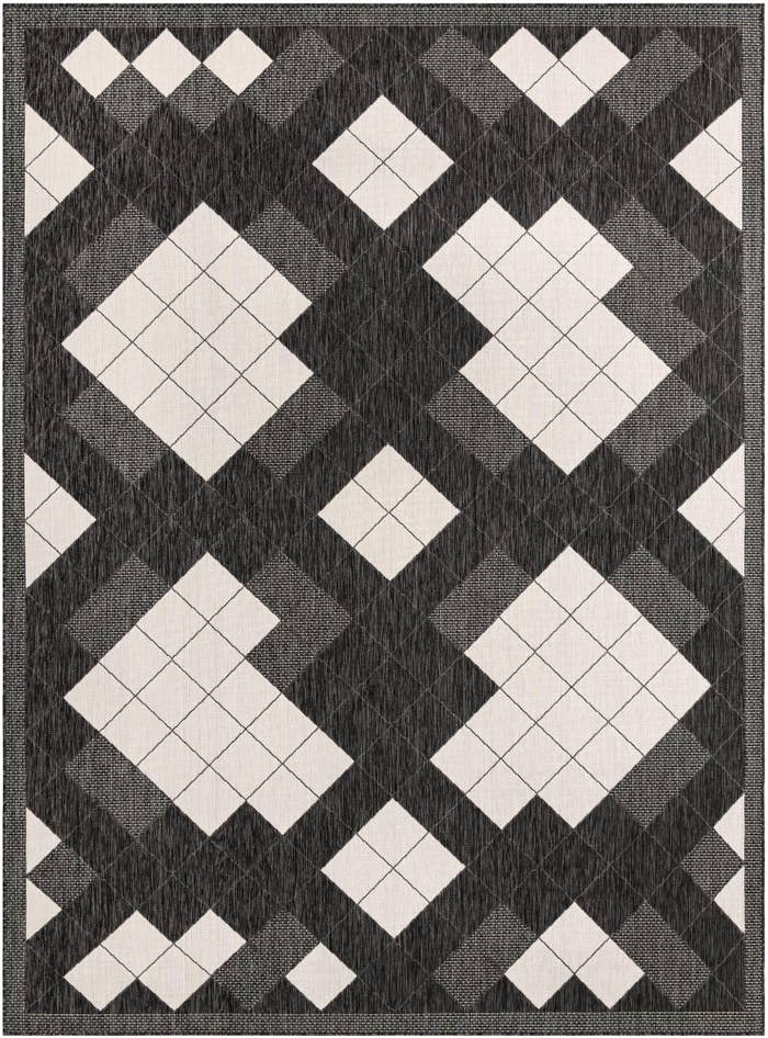 Detail image of 9' x 12' Easy-Clean Modern Indoor / Outdoor Rug