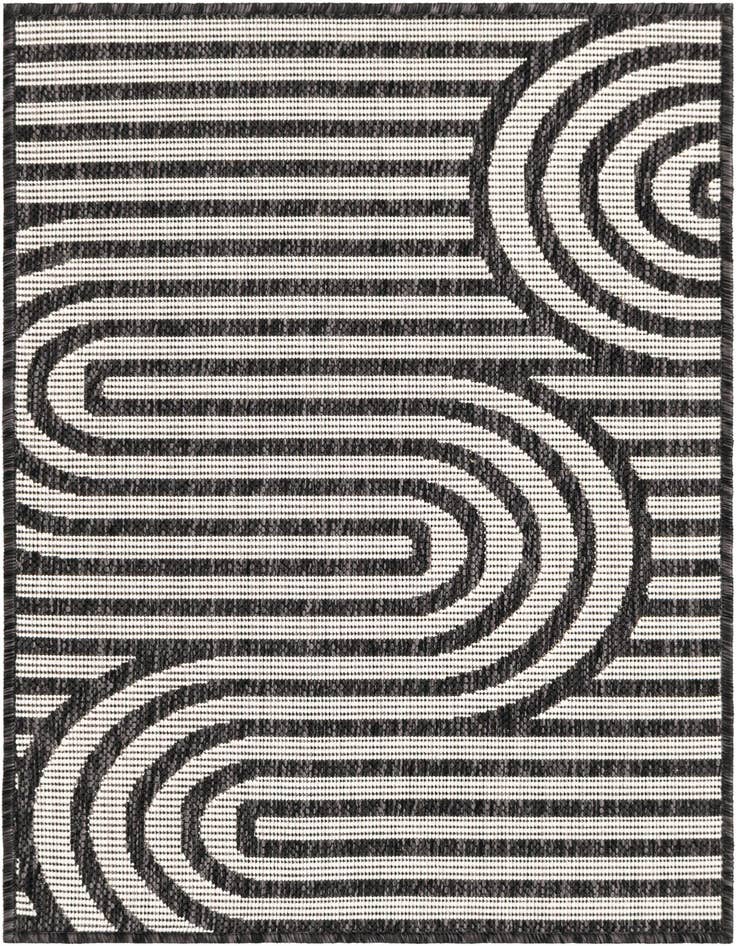Detail image of 2' x 3' Easy-Clean Modern Indoor / Outdoor Rug
