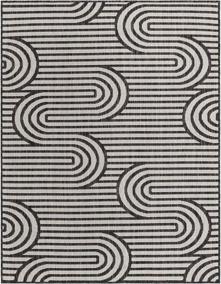 Detail image of 4' x 6' Easy-Clean Modern Indoor / Outdoor Rug