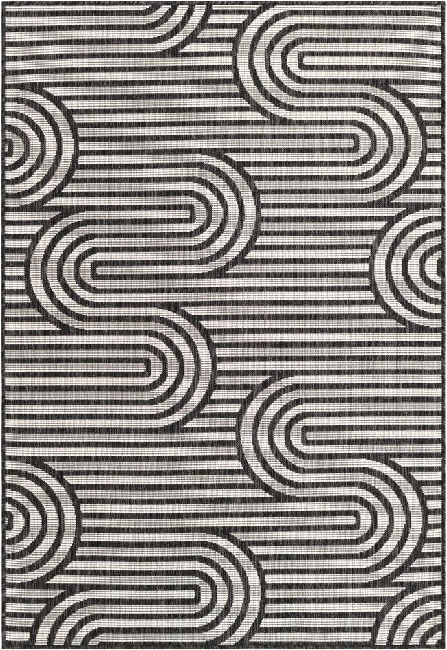 Detail image of 4' x 6' Easy-Clean Modern Indoor / Outdoor Rug