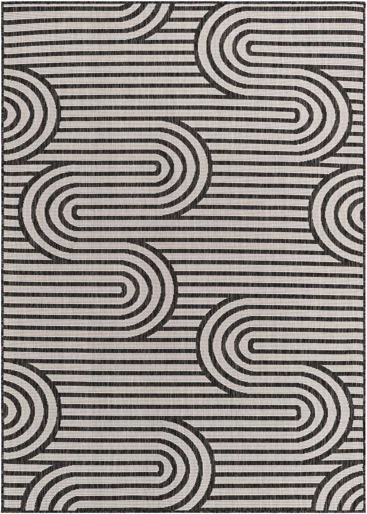 5' 3 x 8' Easy-Clean Modern Indoor / Outdoor Rug