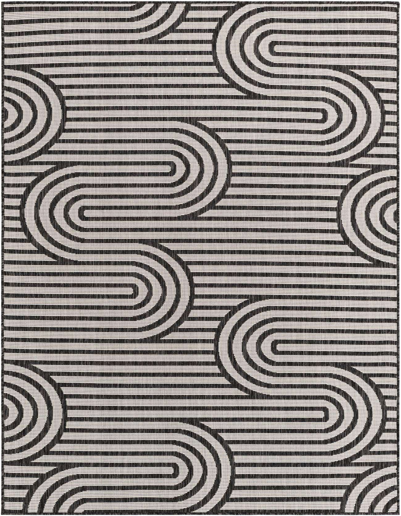 5' 3 x 8' Easy-Clean Modern Indoor / Outdoor Rug