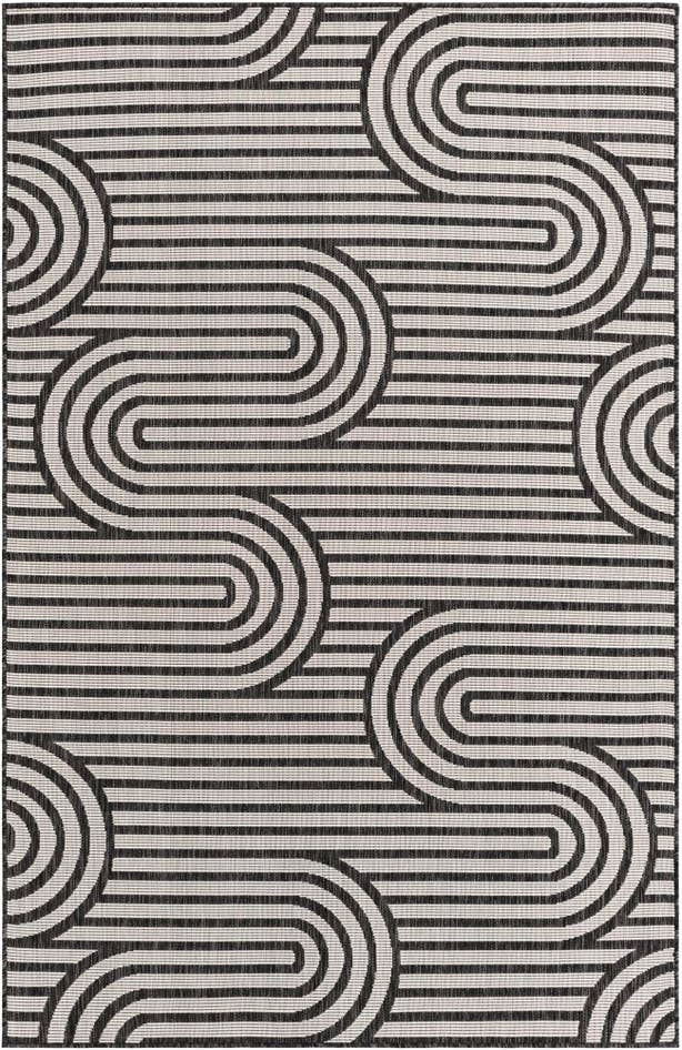 Detail image of 5' 3 x 8' Easy-Clean Modern Indoor / Outdoor Rug