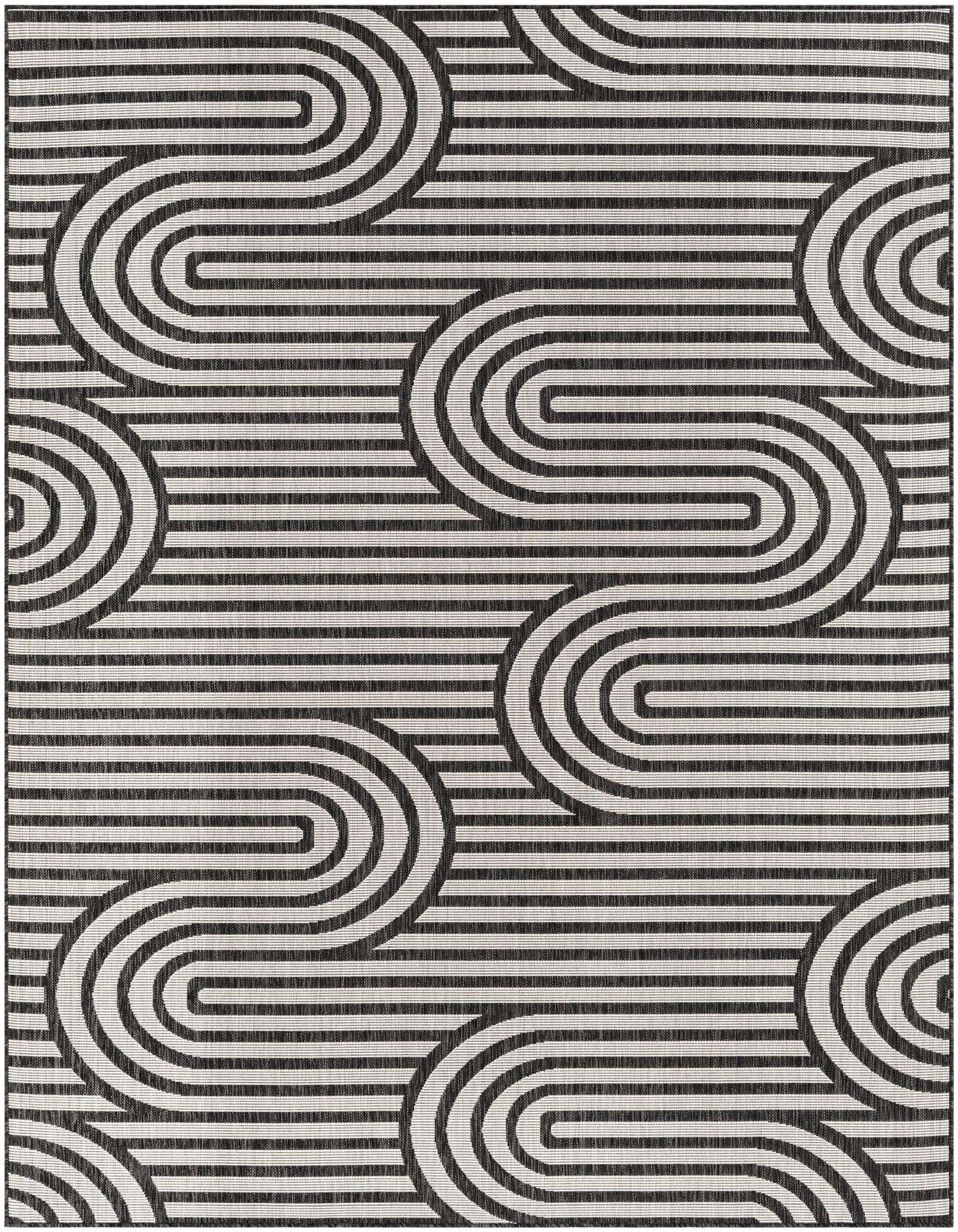 7' x 10' Easy-Clean Modern Indoor / Outdoor Rug