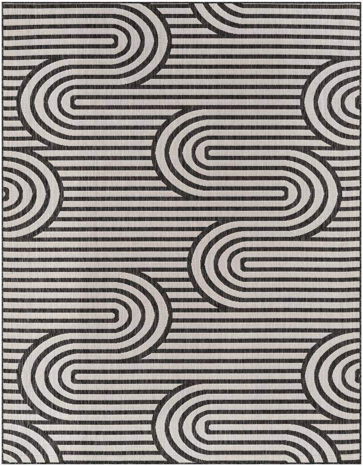 Detail image of 7' x 10' Easy-Clean Modern Indoor / Outdoor Rug