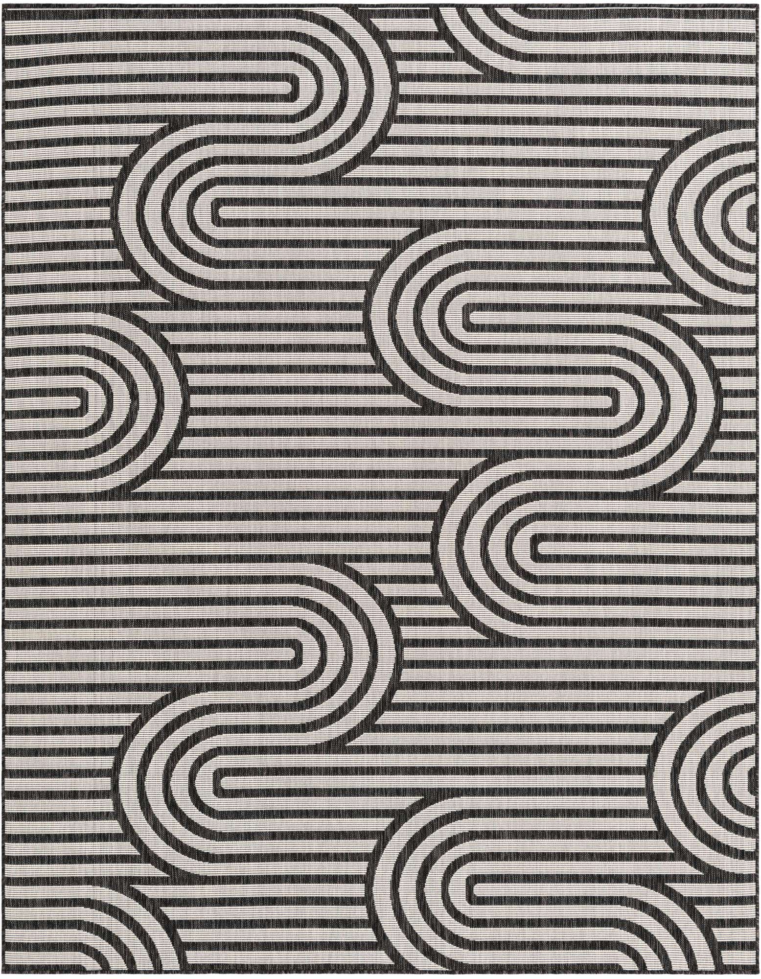 7' 10 x 10' Easy-Clean Modern Indoor / Outdoor Rug