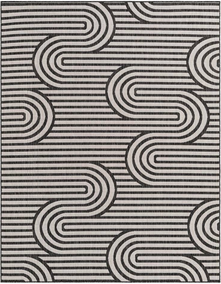 Detail image of 7' 10 x 10' Easy-Clean Modern Indoor / Outdoor Rug