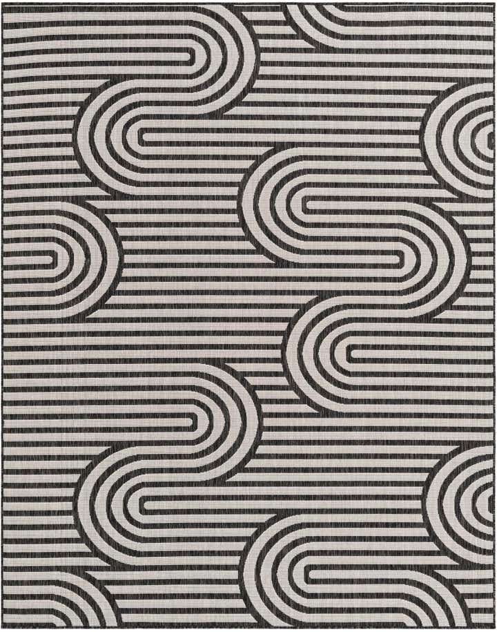7' 10 x 10' Easy-Clean Modern Indoor / Outdoor Rug