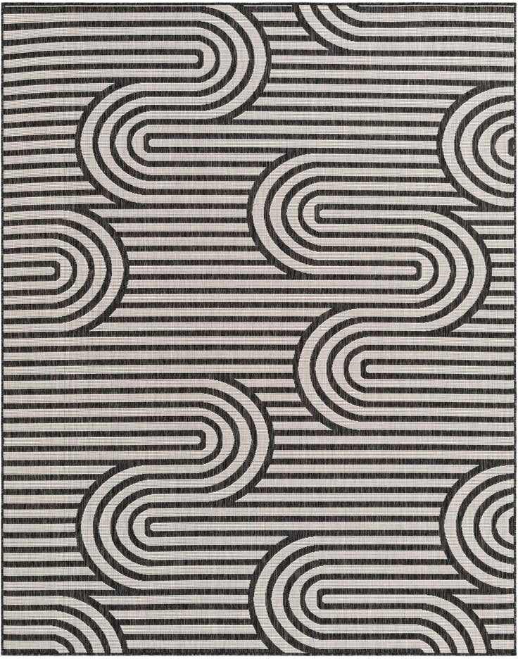 Detail image of 7' 10 x 10' Easy-Clean Modern Indoor / Outdoor Rug