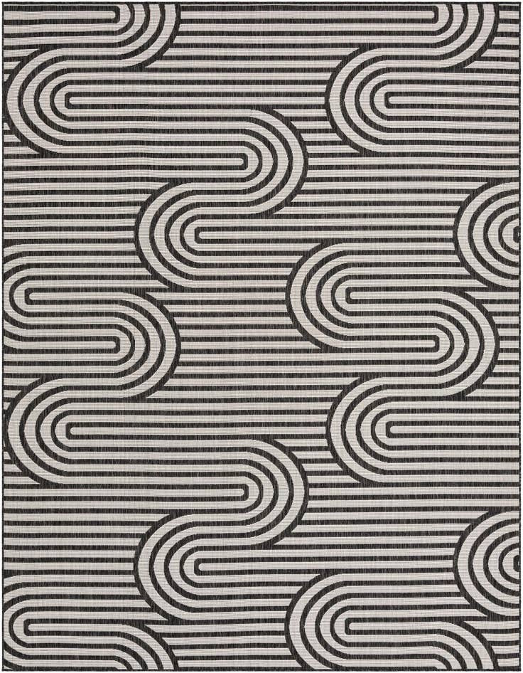 Detail image of 9' x 12' Easy-Clean Modern Indoor / Outdoor Rug