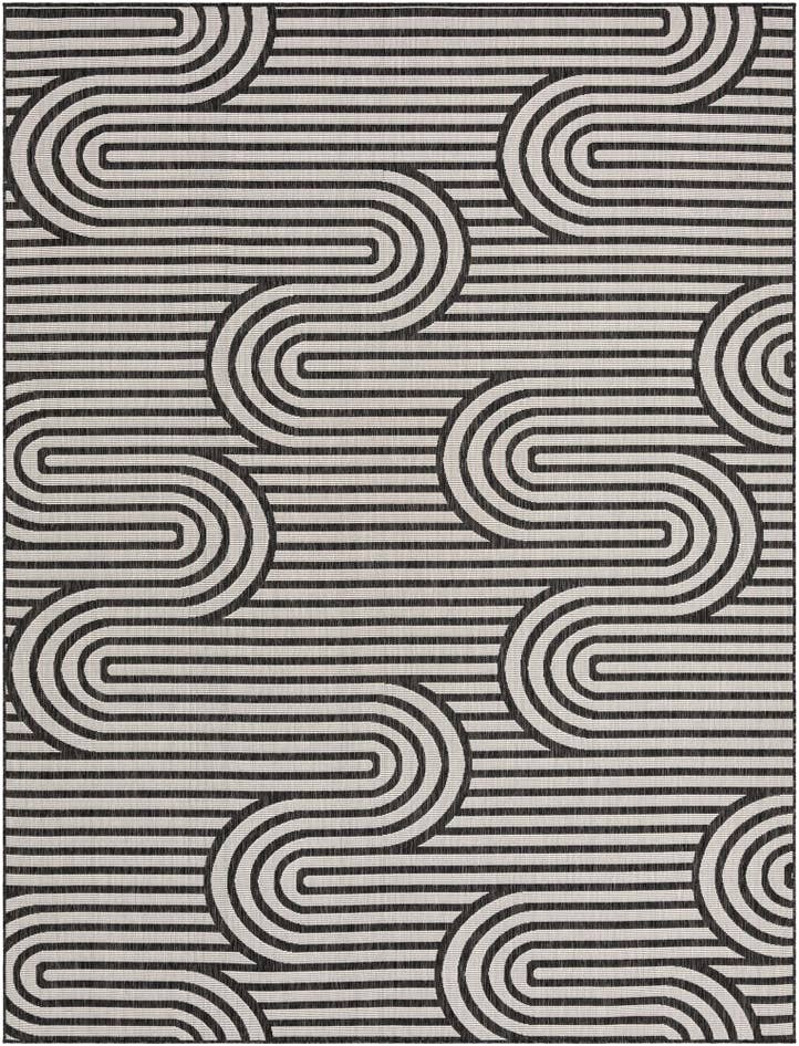 Detail image of 9' x 12' Easy-Clean Modern Indoor / Outdoor Rug