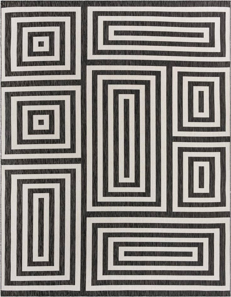 Detail image of 10' x 14' Easy-Clean Modern Indoor / Outdoor Rug