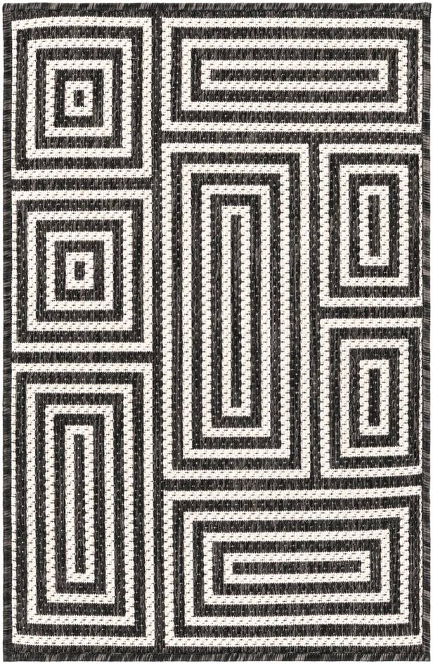 Detail image of 2' x 3' Easy-Clean Modern Indoor / Outdoor Rug