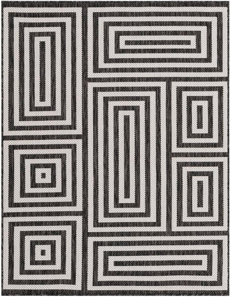 Detail image of 4' x 6' Easy-Clean Modern Indoor / Outdoor Rug