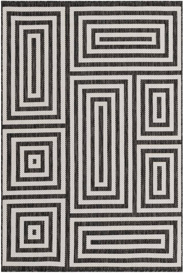 Detail image of 4' x 6' Easy-Clean Modern Indoor / Outdoor Rug
