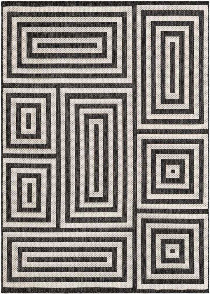 5' 3 x 7' Easy-Clean Modern Indoor / Outdoor Rug
