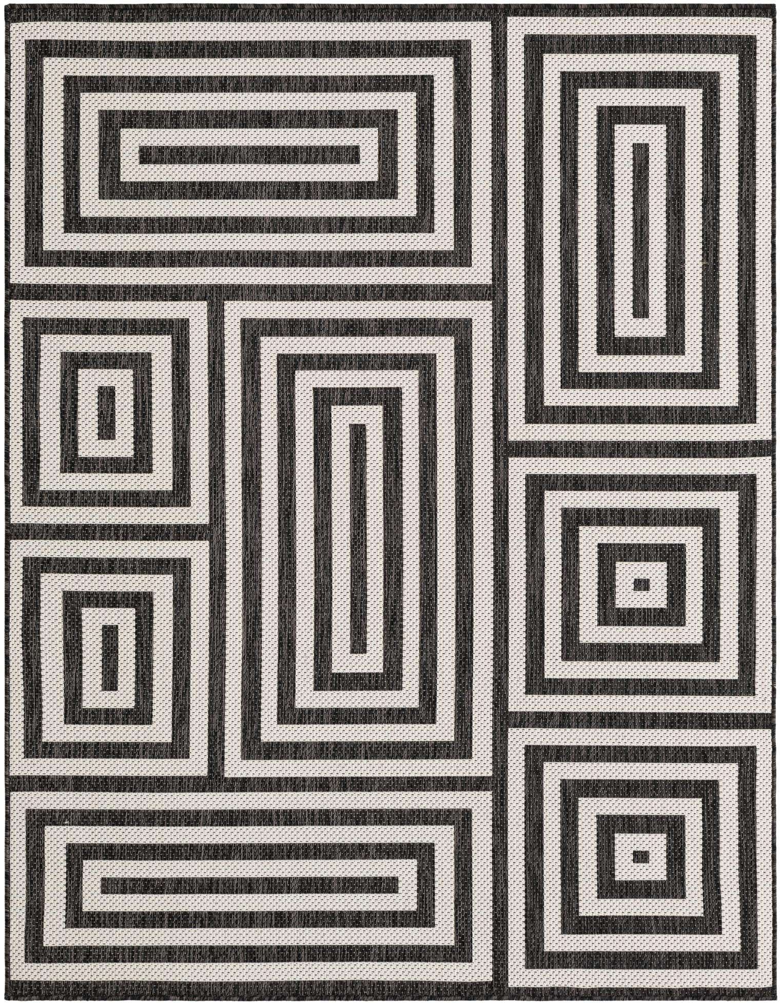 5' 3 x 7' Easy-Clean Modern Indoor / Outdoor Rug