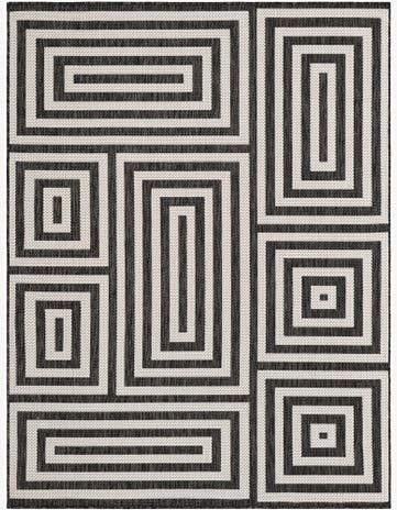 5' 3 x 7' Easy-Clean Modern Indoor / Outdoor Rug