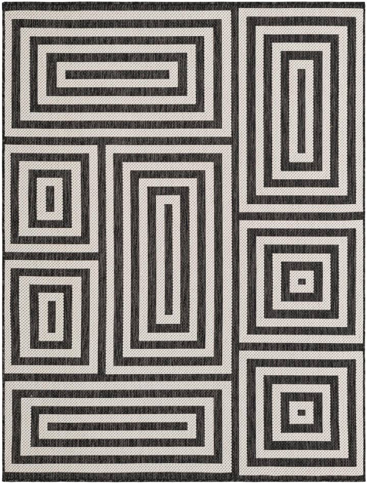 Detail image of 5' 3 x 7' Easy-Clean Modern Indoor / Outdoor Rug