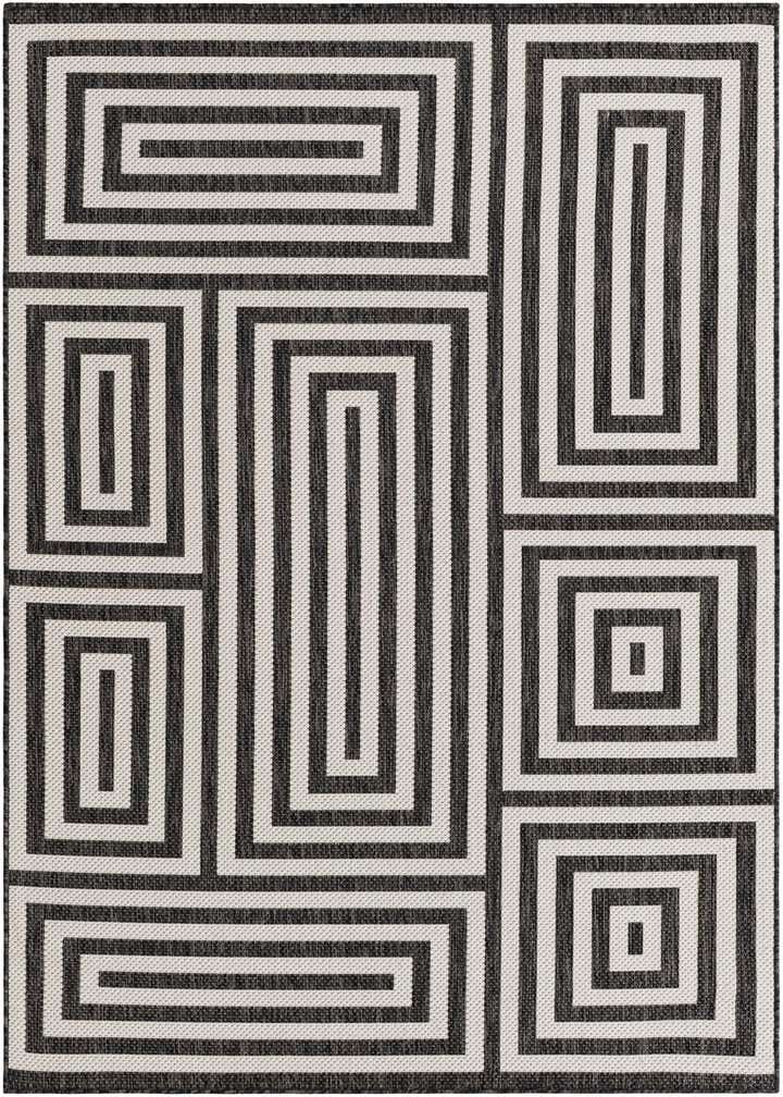 5' 3 x 8' Easy-Clean Modern Indoor / Outdoor Rug