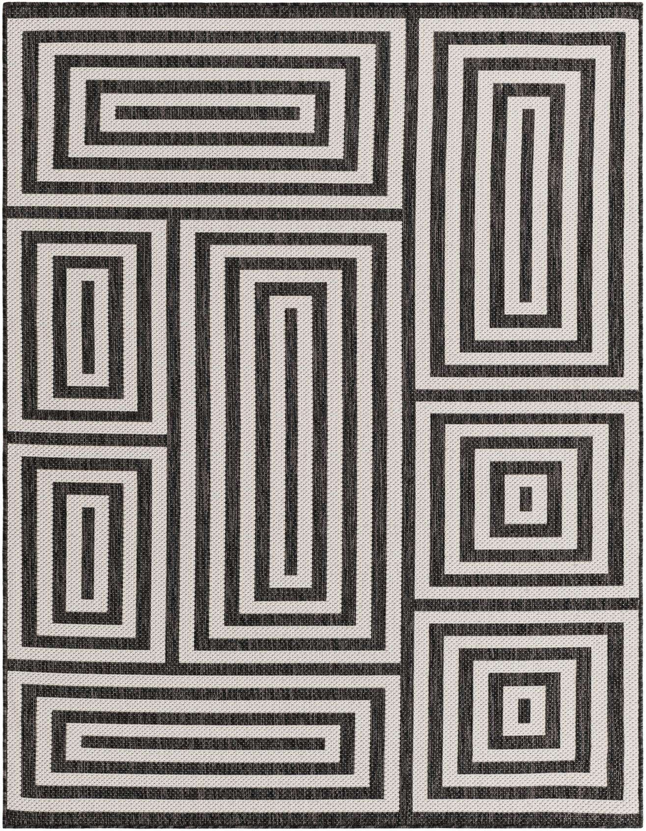 5' 3 x 8' Easy-Clean Modern Indoor / Outdoor Rug