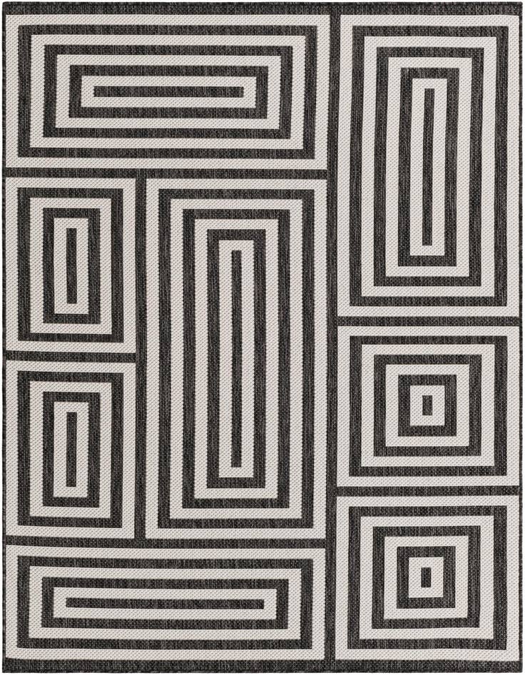 Detail image of 5' 3 x 8' Easy-Clean Modern Indoor / Outdoor Rug