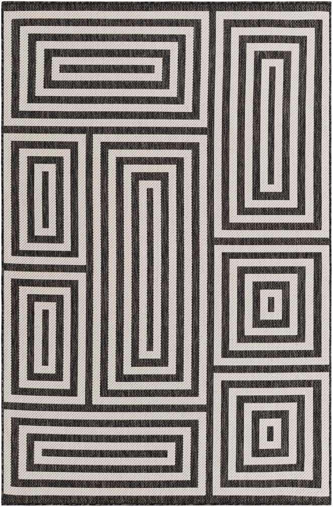 5' 3 x 8' Easy-Clean Modern Indoor / Outdoor Rug
