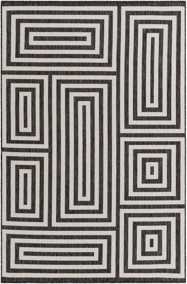 Detail image of 5' 3 x 8' Easy-Clean Modern Indoor / Outdoor Rug