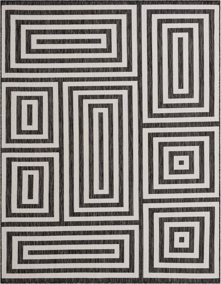 Detail image of 6' x 9' Easy-Clean Modern Indoor / Outdoor Rug