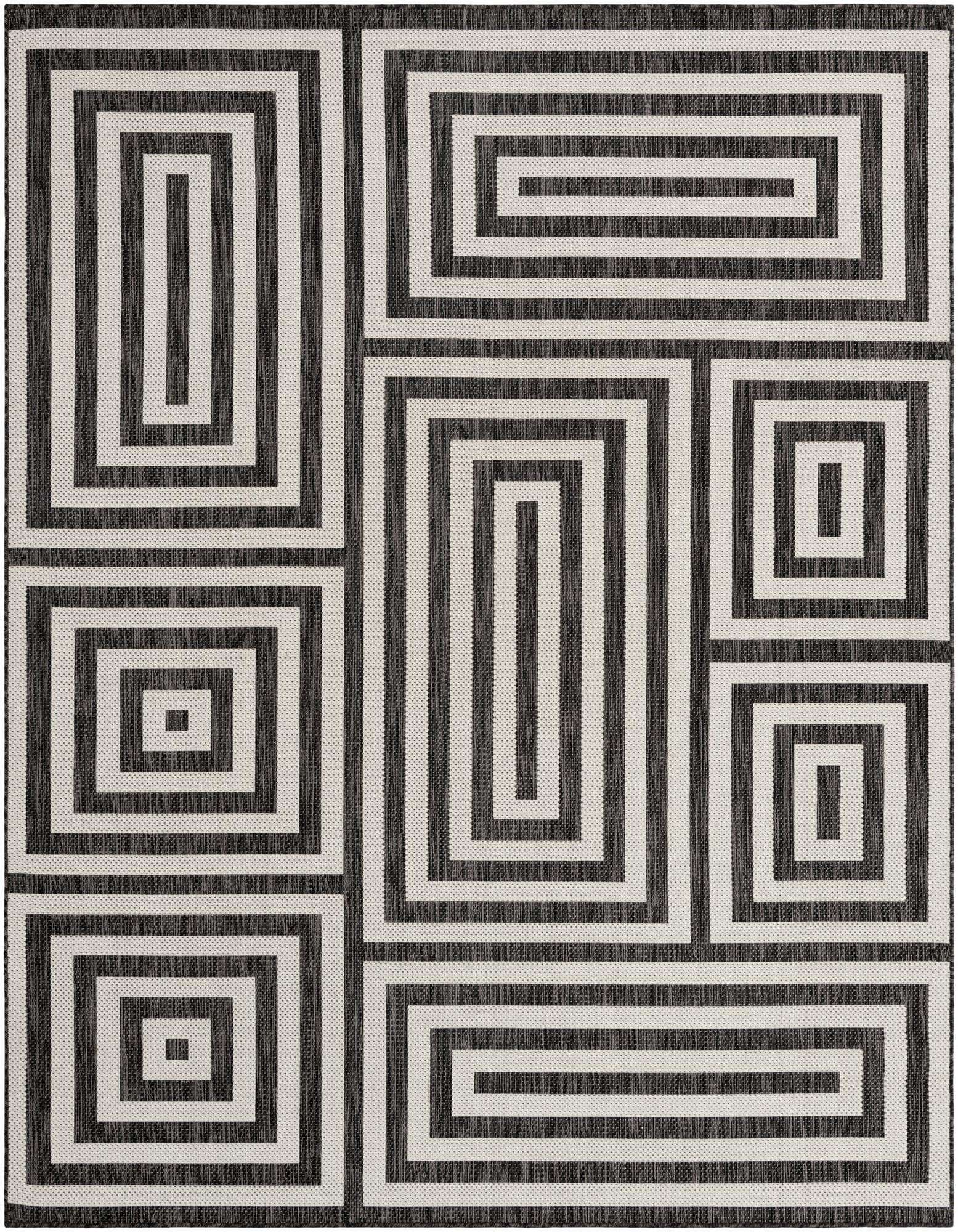 7' 10 x 10' Easy-Clean Modern Indoor / Outdoor Rug