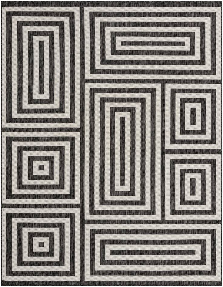 Detail image of 7' 10 x 10' Easy-Clean Modern Indoor / Outdoor Rug