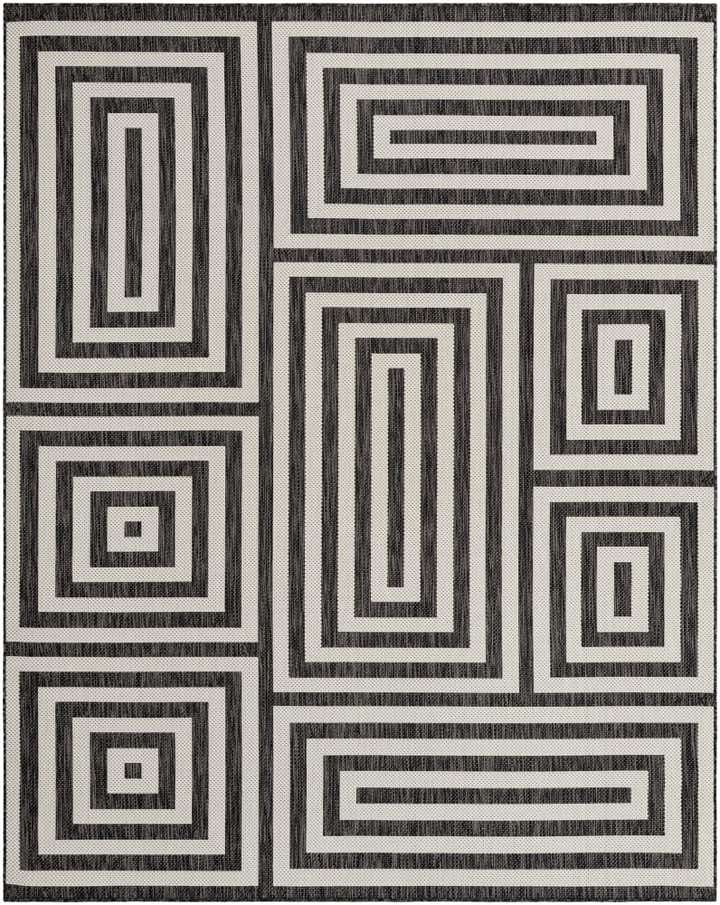 7' 10 x 10' Easy-Clean Modern Indoor / Outdoor Rug