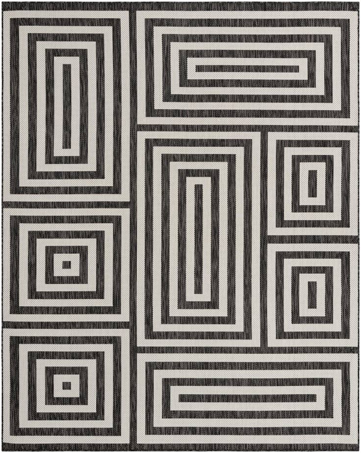 Detail image of 7' 10 x 10' Easy-Clean Modern Indoor / Outdoor Rug