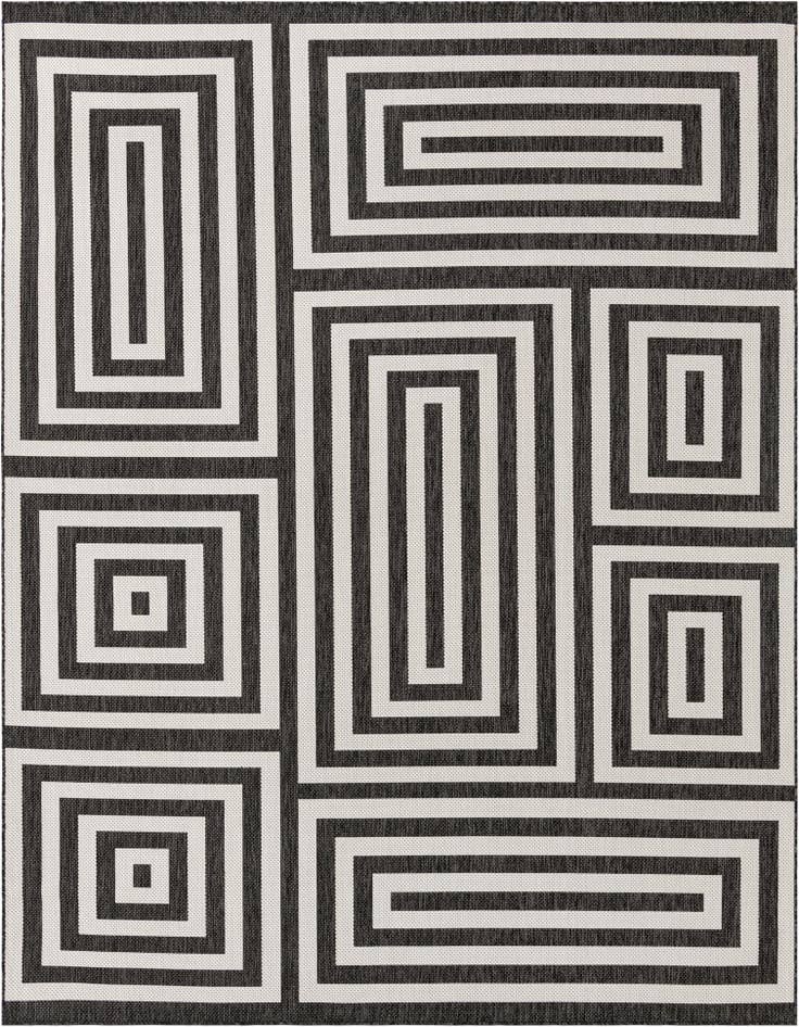 Detail image of 9' x 12' Easy-Clean Modern Indoor / Outdoor Rug