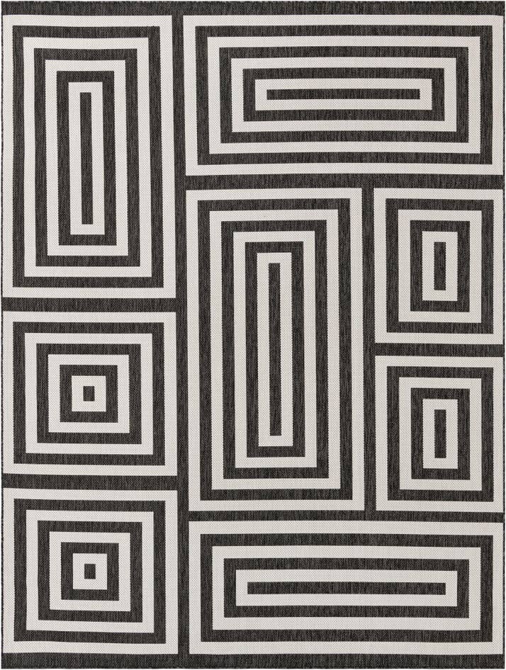 Detail image of 9' x 12' Easy-Clean Modern Indoor / Outdoor Rug