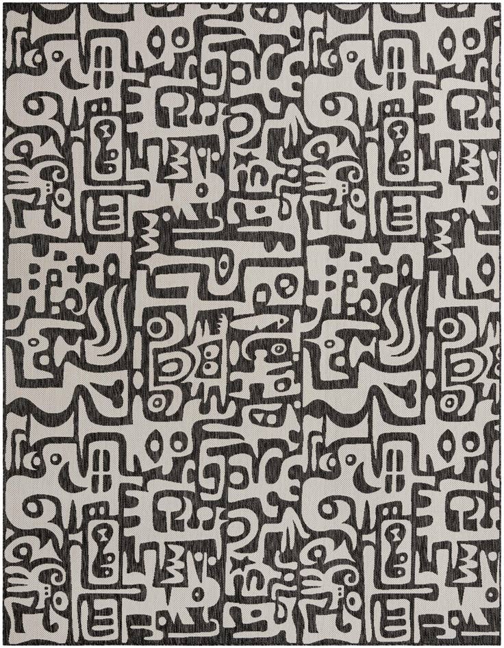 Detail image of 10' x 14' Easy-Clean Modern Indoor / Outdoor Rug