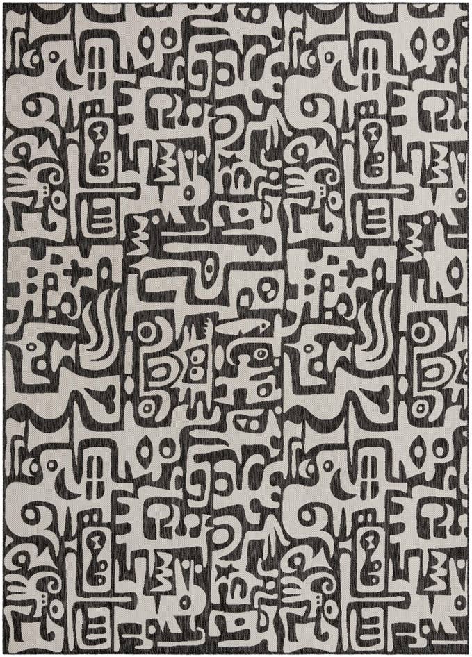 Detail image of 10' x 14' Easy-Clean Modern Indoor / Outdoor Rug