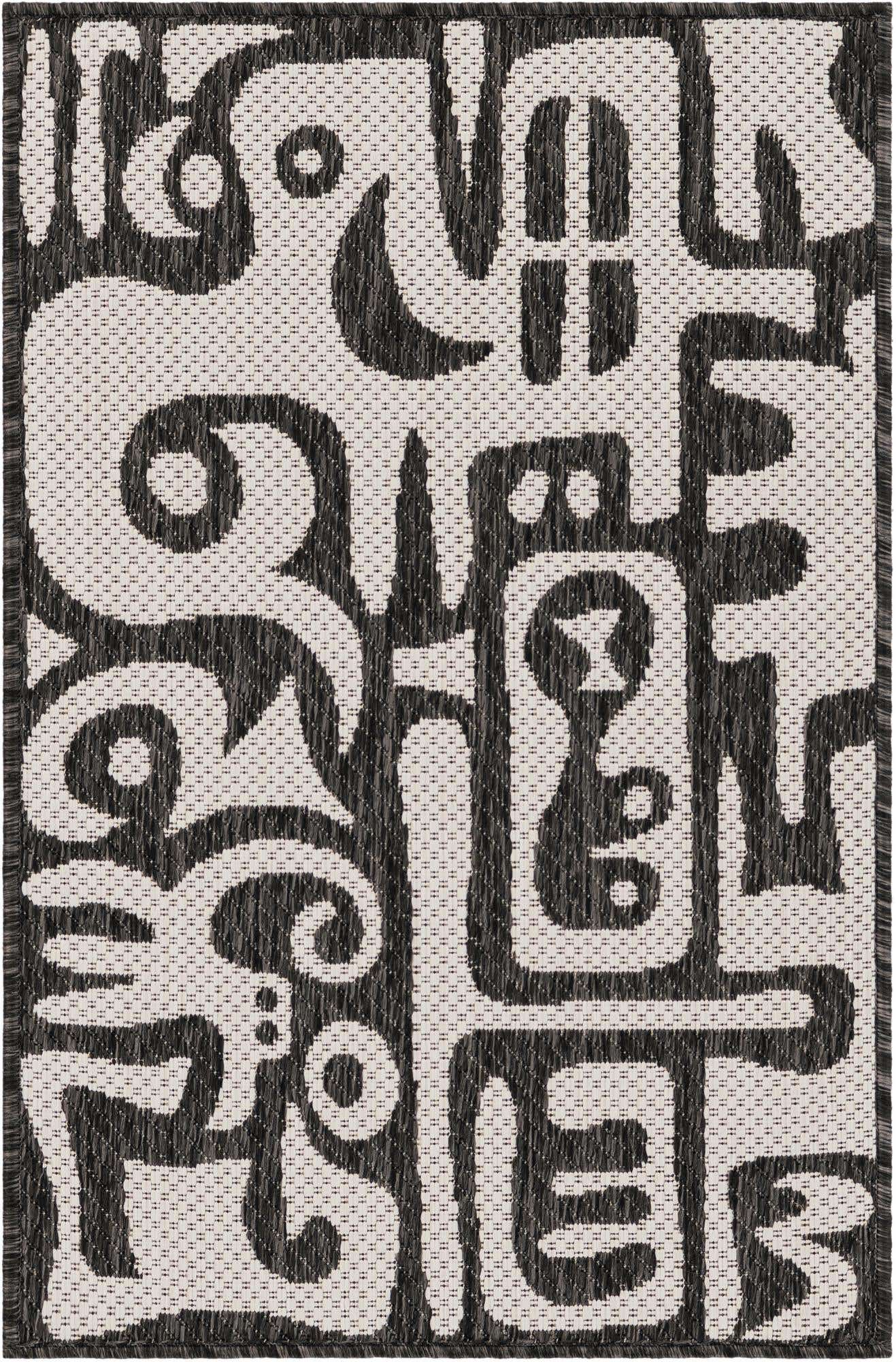 2' x 3' Easy-Clean Modern Indoor / Outdoor Rug