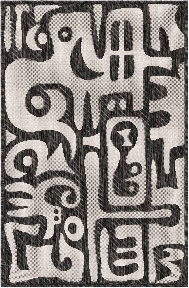 Detail image of 2' x 3' Easy-Clean Modern Indoor / Outdoor Rug