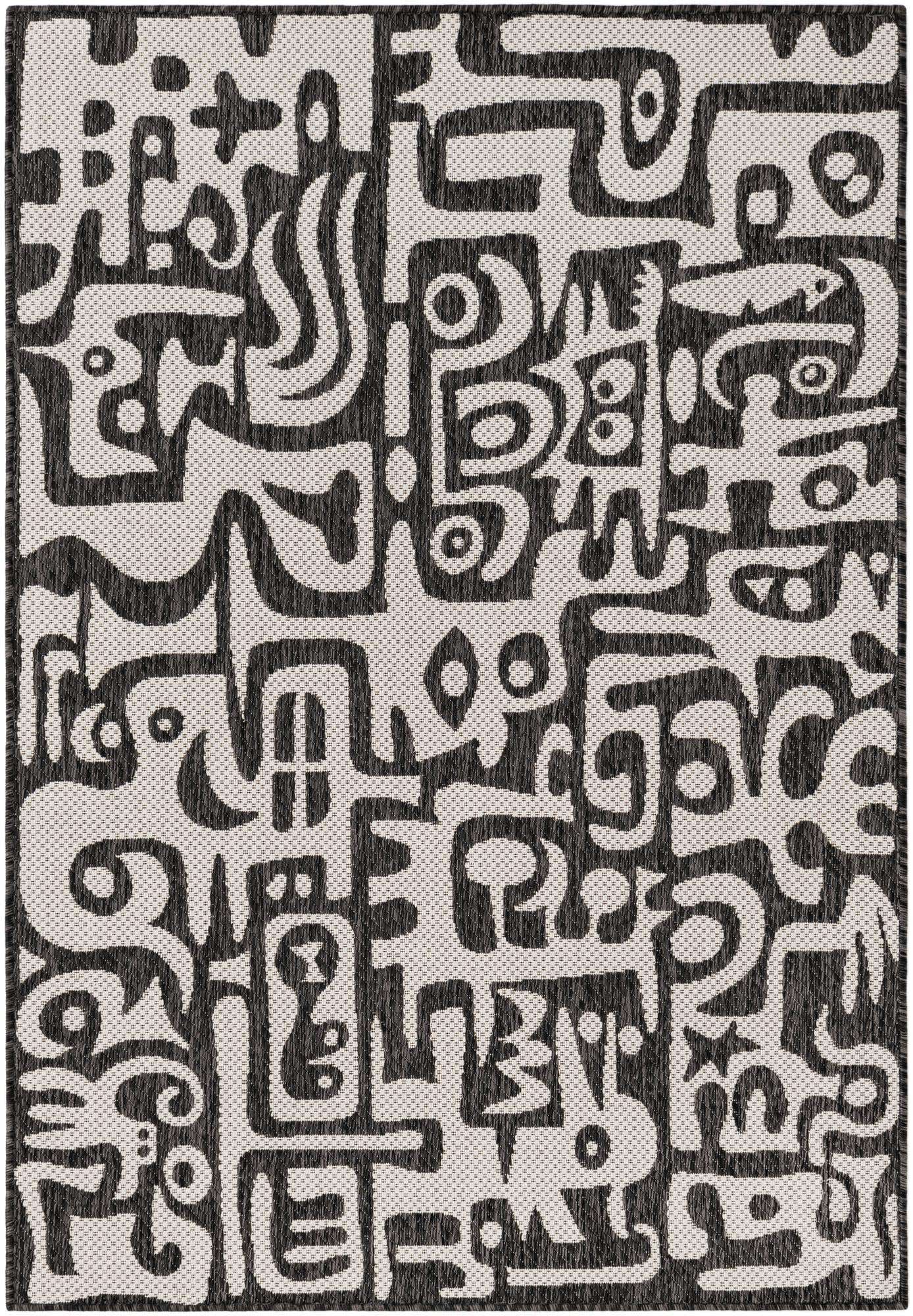 4' x 6' Easy-Clean Modern Indoor / Outdoor Rug