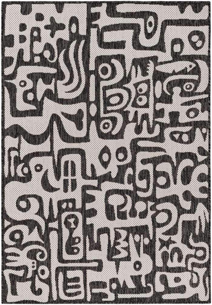 4' x 6' Easy-Clean Modern Indoor / Outdoor Rug
