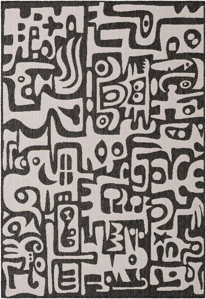 5' 3 x 8' Easy-Clean Modern Indoor / Outdoor Rug