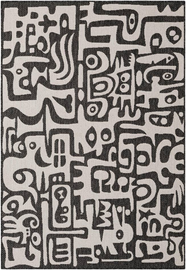 Detail image of 5' 3 x 8' Easy-Clean Modern Indoor / Outdoor Rug